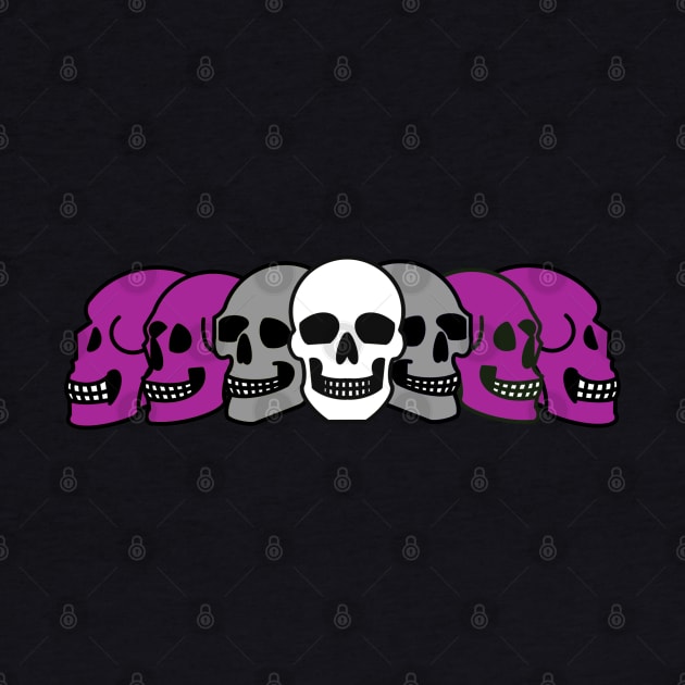 Pride Skulls Graysexual by FilthyAnimals